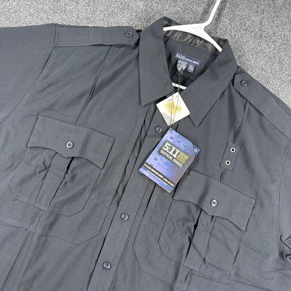 5.11 Tactical Uniform Shirt Mens 2XL XXL Midnight Navy B-Class Short Sleeve NWT